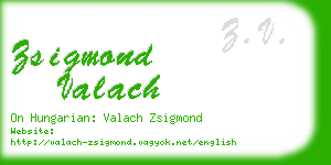 zsigmond valach business card